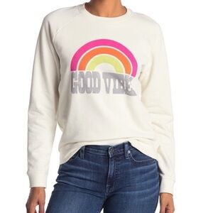 Lucky Brand Good Vibes Rainbow Sweatshirt